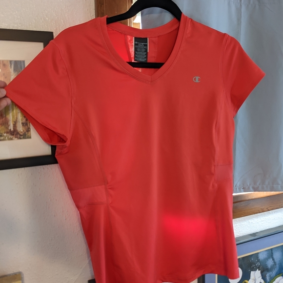 Champion Red Shape Athletic Short Sleeve Top SZ XL - Picture 2 of 4